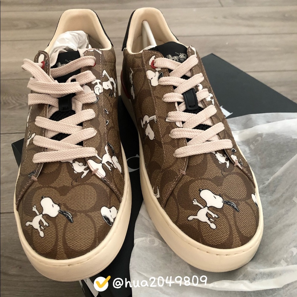 Coach X Peanuts Sneaker With Snoopy Print